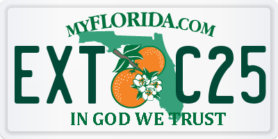 FL license plate EXTC25