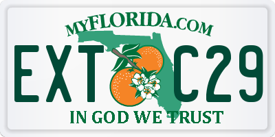 FL license plate EXTC29