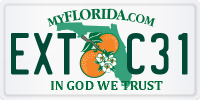 FL license plate EXTC31