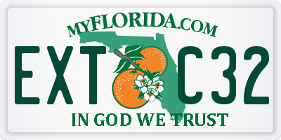 FL license plate EXTC32