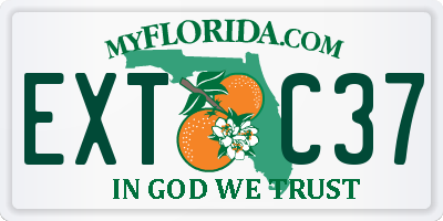 FL license plate EXTC37