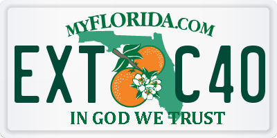 FL license plate EXTC40