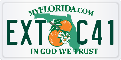 FL license plate EXTC41
