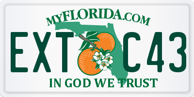 FL license plate EXTC43