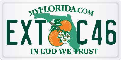 FL license plate EXTC46