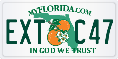 FL license plate EXTC47