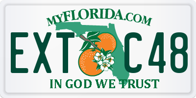 FL license plate EXTC48