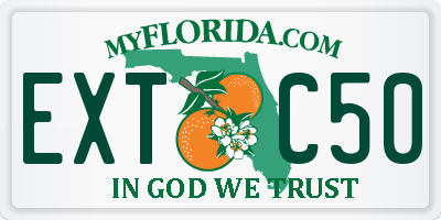 FL license plate EXTC50