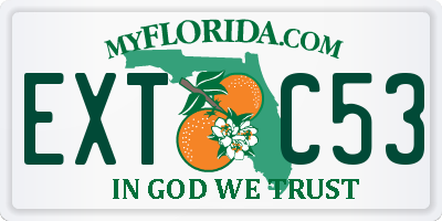 FL license plate EXTC53