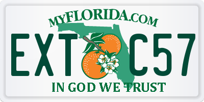 FL license plate EXTC57