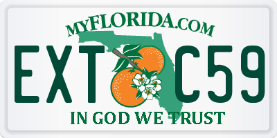 FL license plate EXTC59