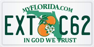 FL license plate EXTC62