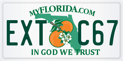 FL license plate EXTC67