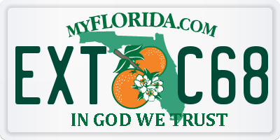 FL license plate EXTC68