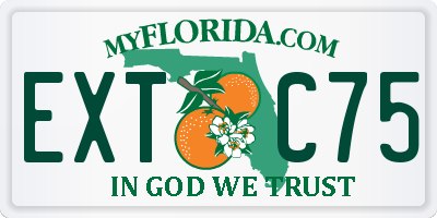 FL license plate EXTC75