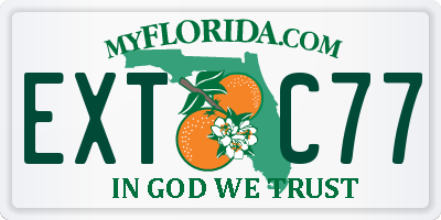 FL license plate EXTC77