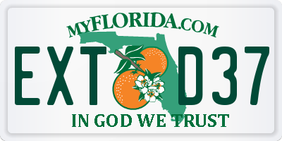 FL license plate EXTD37