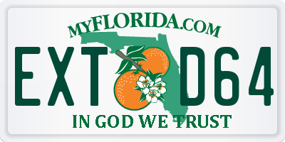 FL license plate EXTD64