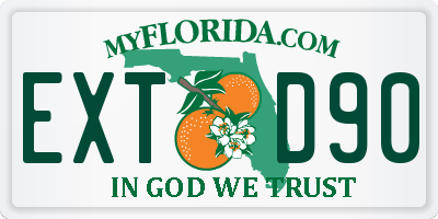FL license plate EXTD90