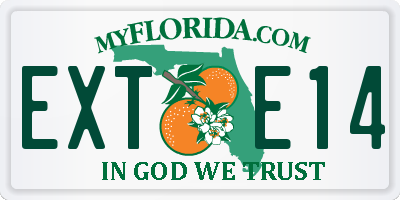 FL license plate EXTE14