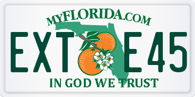 FL license plate EXTE45