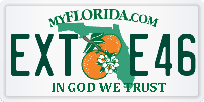 FL license plate EXTE46