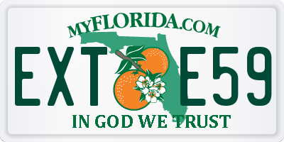 FL license plate EXTE59