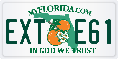 FL license plate EXTE61