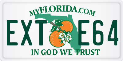 FL license plate EXTE64