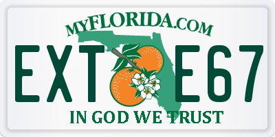 FL license plate EXTE67