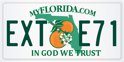 FL license plate EXTE71