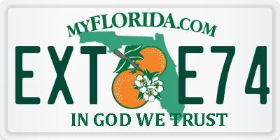 FL license plate EXTE74
