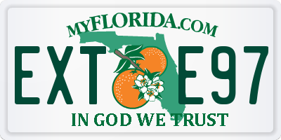 FL license plate EXTE97