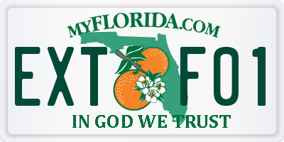 FL license plate EXTF01