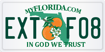 FL license plate EXTF08