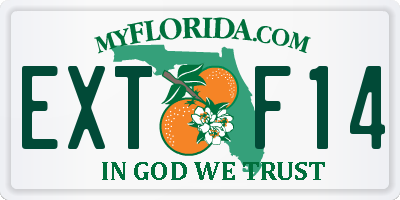 FL license plate EXTF14