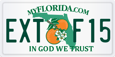 FL license plate EXTF15