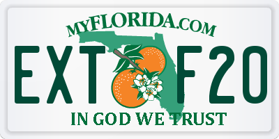 FL license plate EXTF20