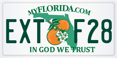 FL license plate EXTF28