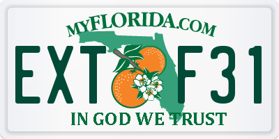 FL license plate EXTF31