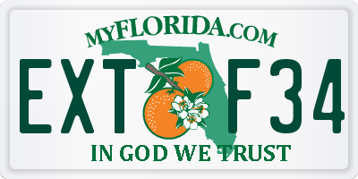 FL license plate EXTF34