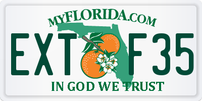FL license plate EXTF35