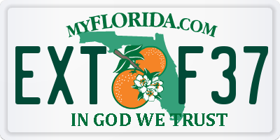FL license plate EXTF37