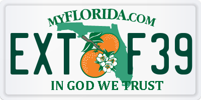 FL license plate EXTF39