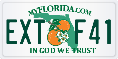 FL license plate EXTF41