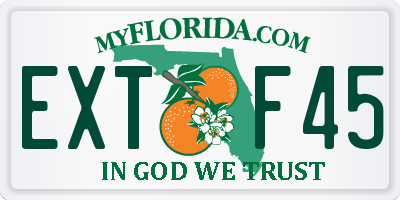 FL license plate EXTF45