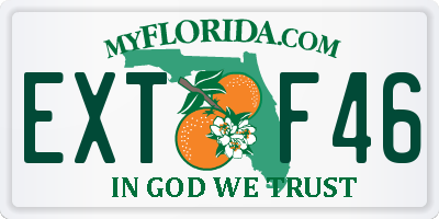 FL license plate EXTF46