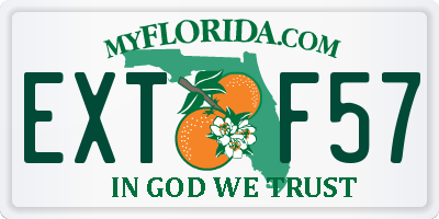 FL license plate EXTF57