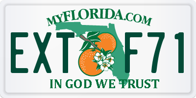 FL license plate EXTF71