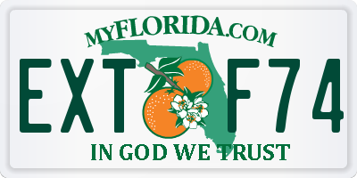 FL license plate EXTF74